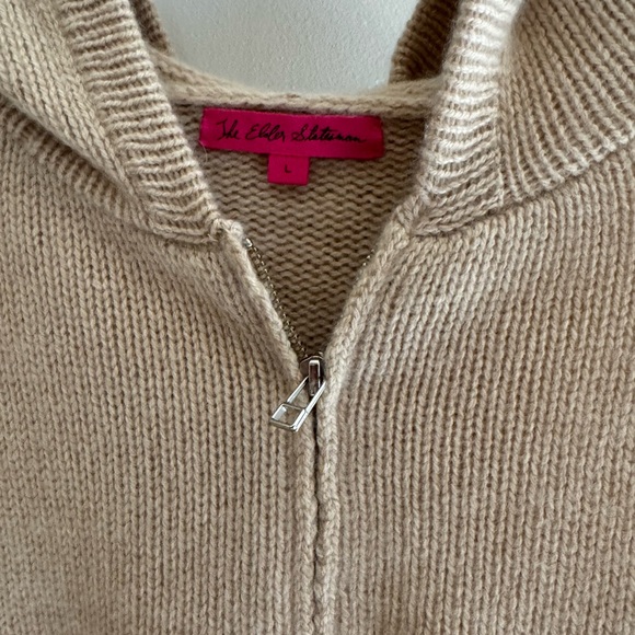 NWT The Elder Statesman Khaki Plait WMNS Cashmere Zip Hoodie - Picture 2 of 7